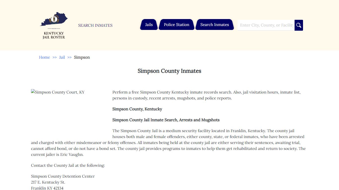 Simpson County Inmates | Jail Roster Search